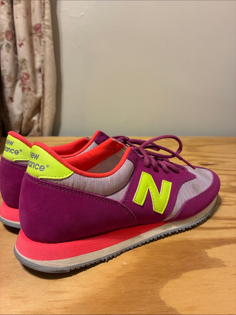 New Balance Women's Purple & Neon Yellow Retro Runner Sneakers - Picture 3 of 8